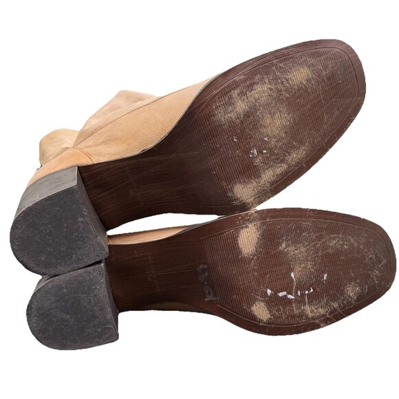 Chelsea and Violet Slouchy Booties 11‎ Beige Leather Chic Freedom Ankle Boots - Picture 7 of 9